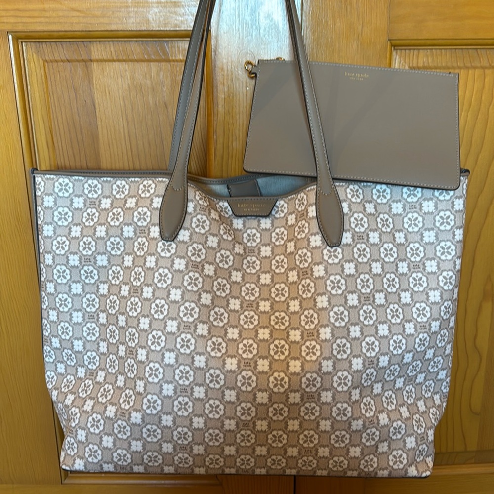 NWT ♠️KATE SPADE FLOWER LARGE TOTE BAG♠️